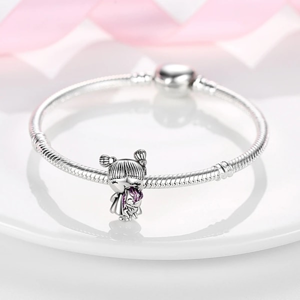 925 Sterling Silver Syster Charms Pojke Flicka Och Hjärta Form Hängande Pärlor Passar Pandora Original Charms Armband Diy Gratis Frakt KTC554