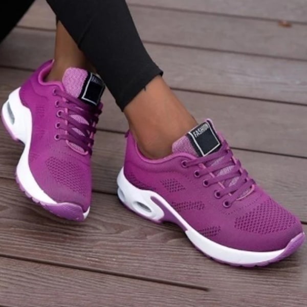 Kvinnor Sneakers Skor Bekväma Damer Skor Platt Damers Sneakers Skoplattform Sneakers Utbildare Skor Kvinna Mujer. purple1 37