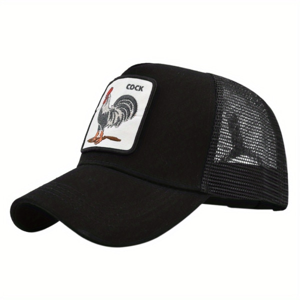 2st unisex cap med print - justerbar solskyddsmössa för löpning, golf, strand - snygg och bekväm Black