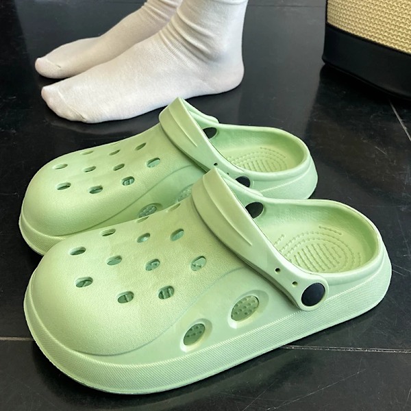 Ny Sommar Fashion Concise Par Flip-Flop Lithe Toe Wrap Sandaler För Män Kvinnor Utomhus Strand Skor Man Hem S Slätmaskiner green 36-37