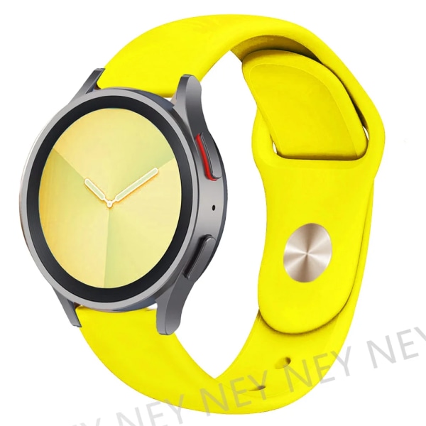 Silikonrem för Samsung Galaxy watch 4/5/5 pro/6 Classic/Active 2/Gear S3 armband 20mm 22mm band för Huawei GT 4/2/2e/3 pro yellow-17 22mm watch strap