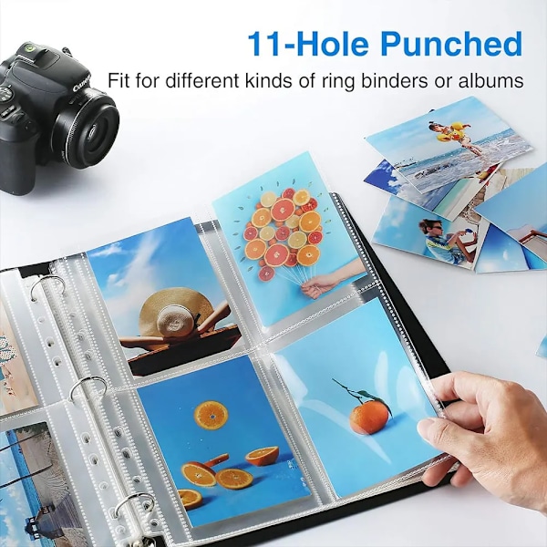 A4 Kpop Photocard Binder Sheets Multiple Pockets Sleeve PP Acid Free 4x6 Fotoalbum Refill Sider Kort Stempel Die Smykke Opbevaring 11Hole-10pocket 10pc