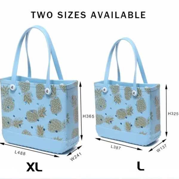 L/XL Extra Large Bogg Bag EVA Gummi Vattentät Beach Handbag Giant Shoulder Handväskor Travel Shopper Bogg Tote Bags Damväskor 06 XL(48x24x36cm)