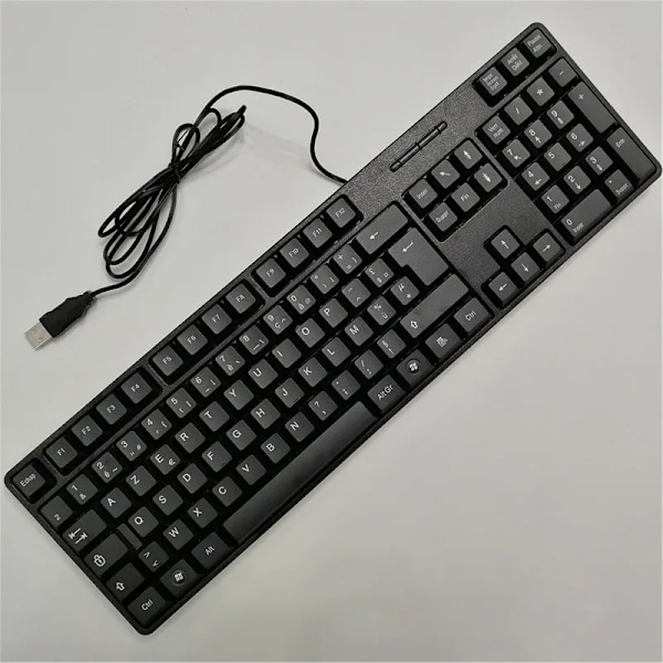 Spanska Franska Ryska Arabiska Bokstäver Keycaps Keyboard Gaming Keyboard Usb Wired 104 Nycklar För Datorn Arabic