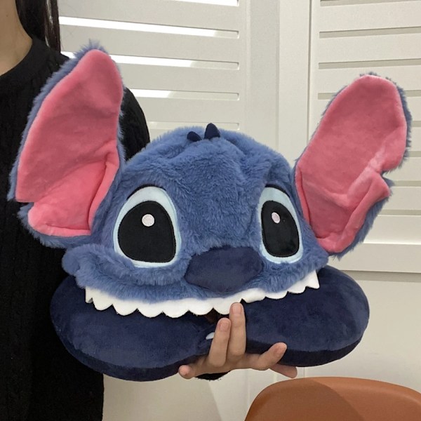 Cartoon Stitch U-muotoinen huppu tyyny matkat musta tyyny kukko tyyny mukava tyyny hattu kannettava tyyny Neck Pillow For adult