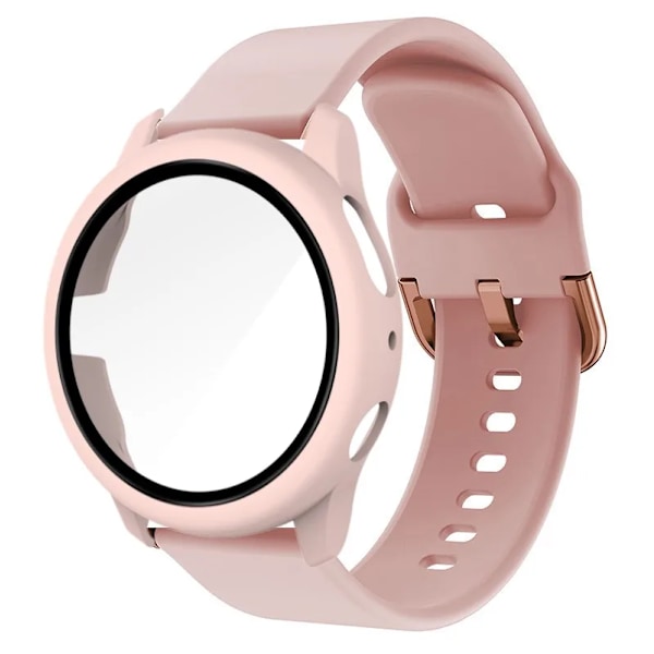 20 mm rem til Samsung Galaxy Watch 4/5/6 40 mm 44 mm rem til Galaxy Watch Active 2 40 mm 44 mm beskyttende stødabsorberende Pink Active 2 40mm