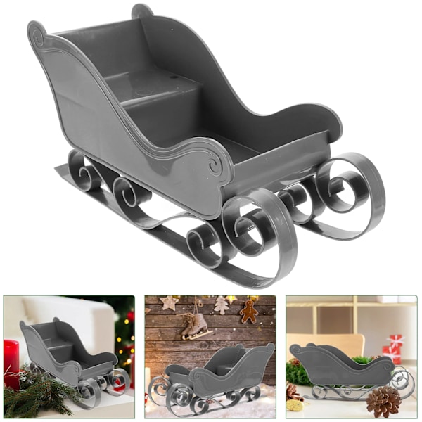 Utomhus Inredning Jul Släde Utsökt Prydnad Sled Sled Xmas Delikat Rosa Mini Skrivbord Grey