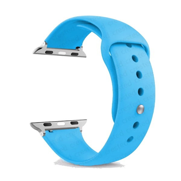 rem För Apple Watch -band 40mm 44mm 49mm 45mm 41mm 38mm 42mm Silikonbältesarmband iWatch series se 9 8 7 6 5 3 ultra 2 band sky blue 42 44 45 49 mm