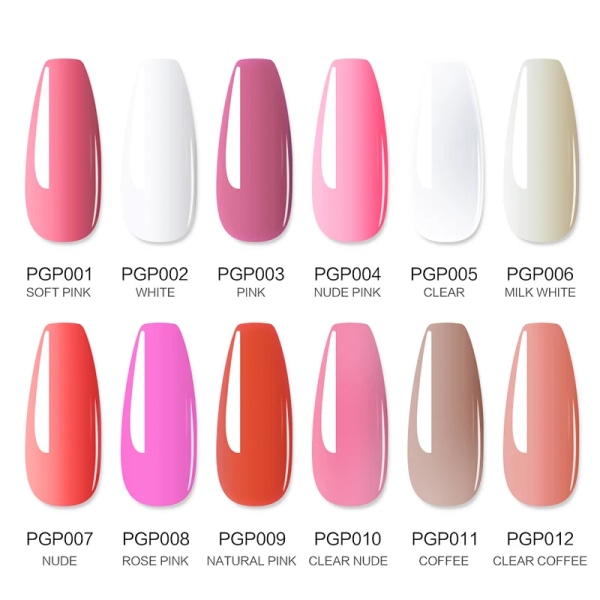 Poly Nail Gel Set 8/6/4 ST Poly UV Gel Set För Nail Extension Finger Quick Building Gel 24 Color Extension Gel Set Manikyr Set 4 Color set 2