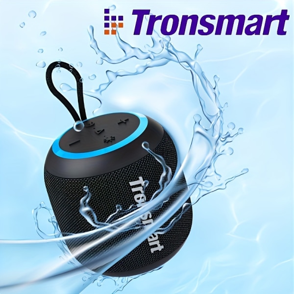Tronsmart T7 Mini kompakt bärbar högtalare med lampor, trådlös stereoparning, röstassistent, IPX7 vattentät duschhögtalare och utomhushögtalare Gray