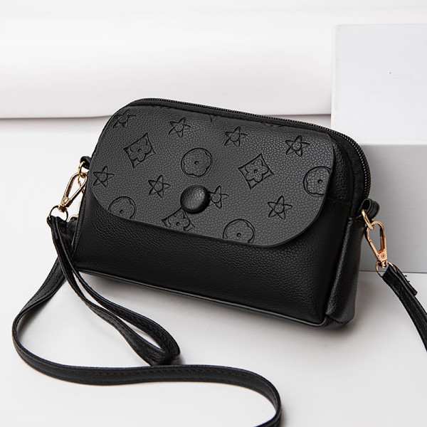 2024 Sommer Ny Clutch Dame Udendørs Clutch All-Matching Lille Taske Dual-Use Mobiltelefon Skulder Messenger Taske Antler Purple