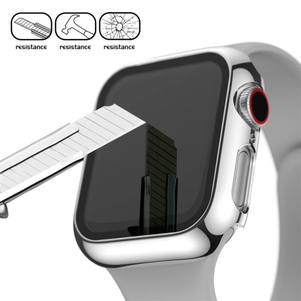 Glas+ case cover för Apple Watch Case Series 8/7 41 mm 45 mm iWatch 321 42 mm 38 mm Apple Watch SE654 44 mm 40 mm case Clear Series SE 6 5 4 40mm