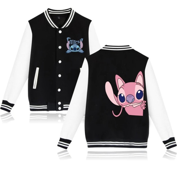 90-tals Hoodie Lilo Stitch Baseballjacka Herr Dam Sweatshirt Barn Pojkar Flickor Harajuku Jackor Streetwear College Rockar Y2k 59007 3XL