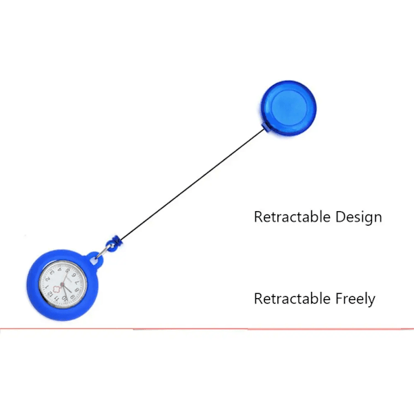 1 stk. Ny indtrækkelig sygeplejerskeur, clip-on lommeur, læge, medicinsk hængende broche, nål, kvartsur, læge, sygeplejerskegaver white
