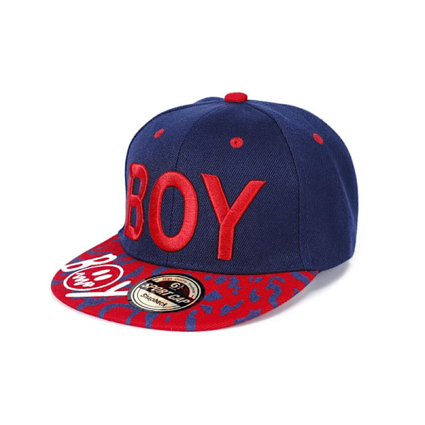 Cool Dreng Broderi Børn Baseball Cap Drenge Piger Snapback Hat Fire Årstider Børn Hip Hop Sol Cap Hat Hett BOY-Royal blue Adjustable