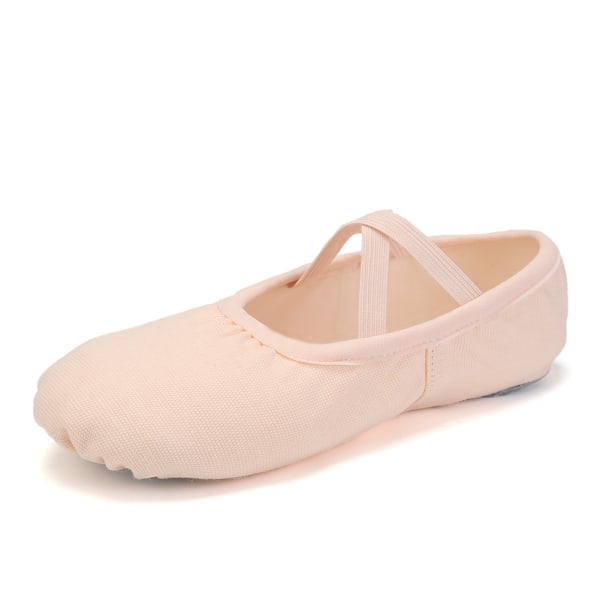 Solida balettskor för flickor, klassiska halkfria ventilerande skor för flickor Barn Toddler inomhusprestanda pink CN34(EU34.5-35)