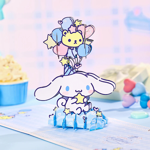 Cinnamoroll söpö onnittelukortti syntymäpäivä onnittelukortit kirjekuorella ystävyys postikortti ystävänpäivä vuosipäivä syntymäpäivälahjat Pompom Purin