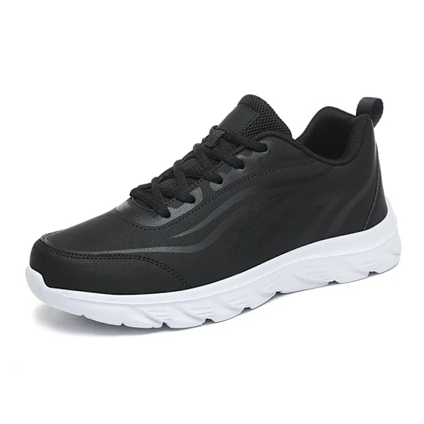 Mäns Höst Vattentäta Sneakers Män Casual Sport Skor Anti-Skid Slitlig Löpning Tennis Tränare Man Mode Case Sneakers 0Black 39