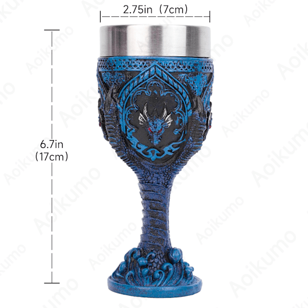 Kreativ 3D Gotisk Vinglas i Stil med Drakklo, Viking-Skalle, Skelett, Punk, Halloween-Presenter, Bar-Dryckesglas, Kopp 003-6 100-200ml(3.4-6.8oz)