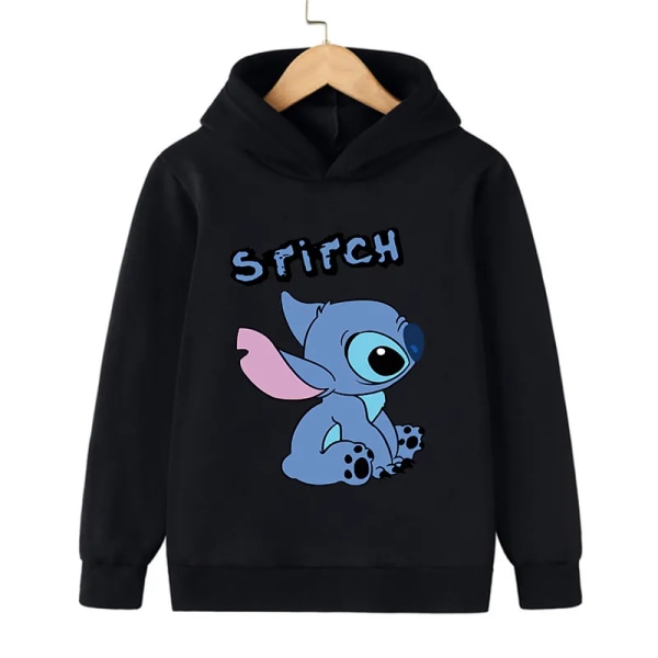 Tecknad Manga Rolig Anime Stitch Hoodie Barnkläder Barn Flicka Pojke Lilo and Stitch Sweatshirt Hoody Baby Casual Topp black59013 110CM