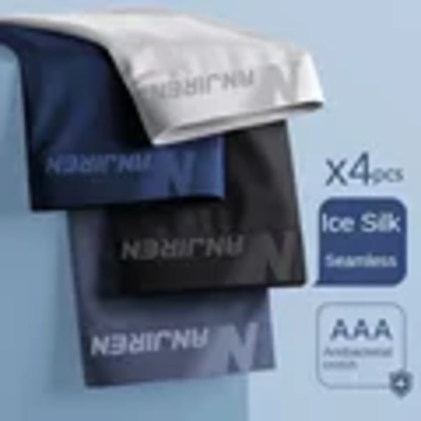 4St Boxer Shorts Mäns Is Silk Underkläder Cool Underkläder Andas Sexiga Tunna Trosor U Konvex Underkläder Grossist Lots L-6Xl 9901 6XL