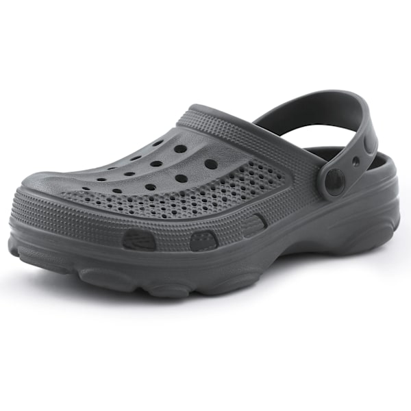 Smile Pop Mode Män Clogs Tofflor Märke Sommar Clogs Tofflor Utomhus Antiskid Beach Tofflor Mjukt Hem Andaskåp Gray 38