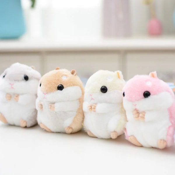 Plush Legetøj Dyr Børnelegetøj nøglering Fyldt 10cm Hamster vedhæng Kawaii Dukker Børn Barn Julegaver taske Dukke Til baby A 10CM