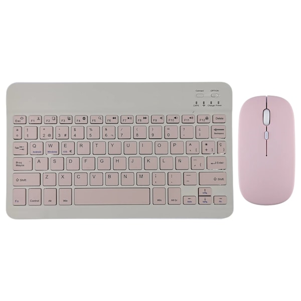 Bluetooth Trådlös Ryska Spanska Koreanska Tangentbordsmus För Ipad Xiaomi Mipad Samsung Huawei Matep Add Tablet Bärbar Dator Ios Androidname White Spanish