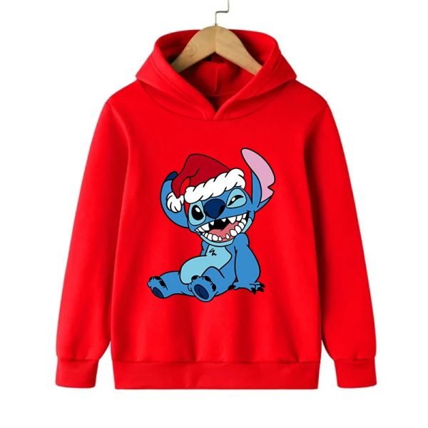 Ny Stitch Hoodie Jul Barn Tecknade Kläder Barn Flicka Pojke Lilo and Stitch Sweatshirt Manga Hoody Baby Casual Topp 59006 130CM