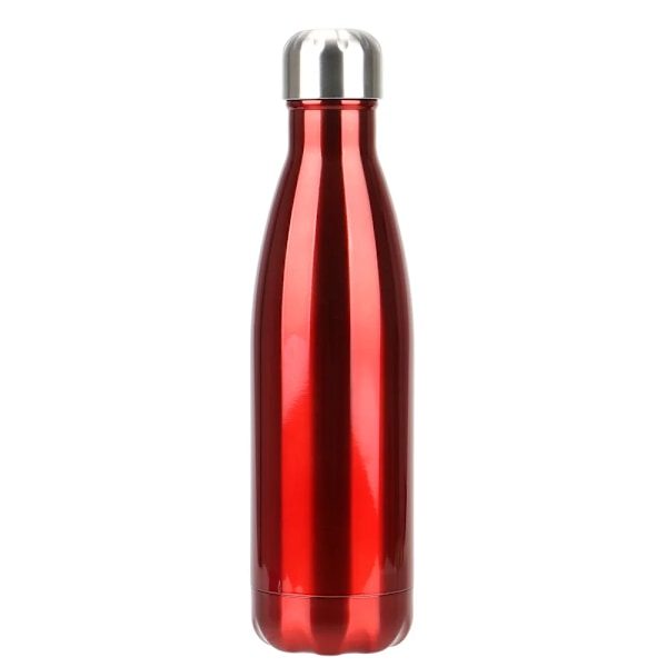 BPA-fri termos för Cola, Vatten, Öl - Dubbelväggig Isolerad Vakuumflaska i Rostfritt Stål Vattenflaska för Sport 500ml Red 501-600ml