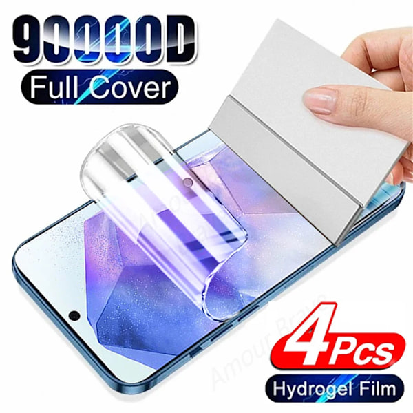 4 kpl Hydrogel-kalvo Samsung A55 A54 A15 A34 A35 A14 A24 5G näytönsuojalle Samsung A53 A52a5 S A13 A12 A33 A73 A51 A23 kalvo. A55 5G 4 pieces