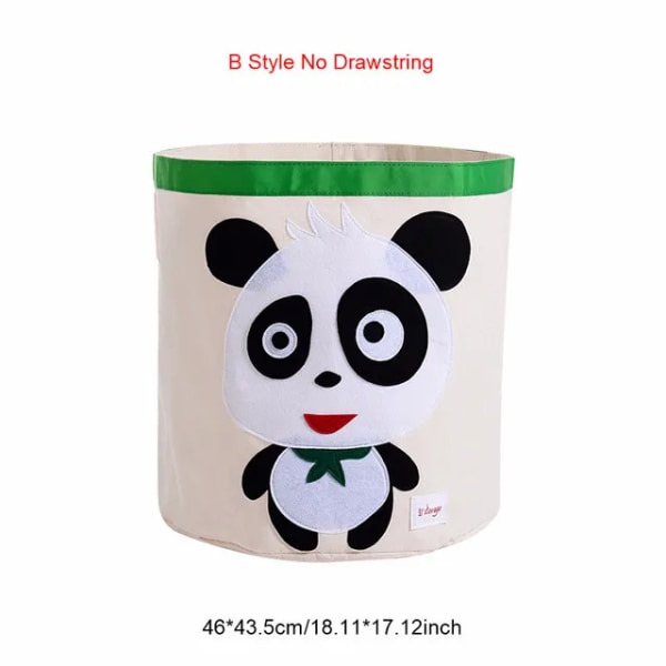 Stor kapacitet Leksaksförvaringskorg Tecknade leksaker Förvaringsbehållare Smutsiga kläder Tvättkorg Diverse Dammtät organizer B-Panda