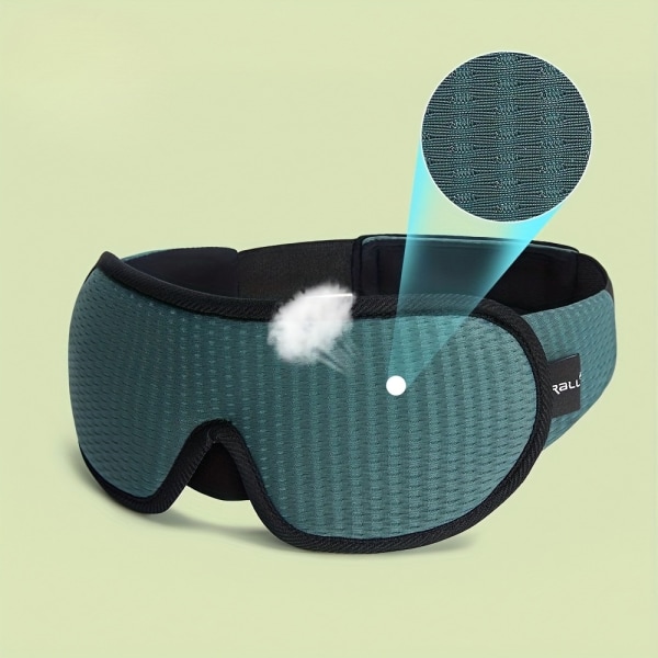 3D-sömnmask 100 % mörkläggning för ögonbindel Sömnmask för ögon Smidig sömnögonmask Sömnhjälpögonmask för resor Sömnmask Green