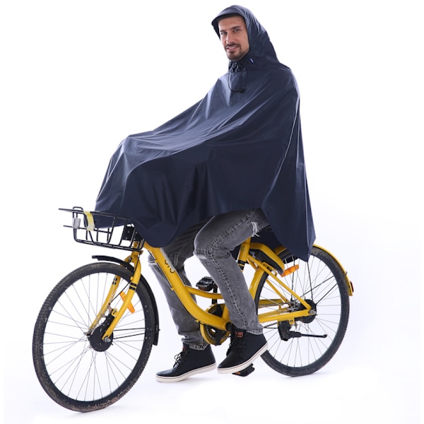 Vuxen Cykel Lång Poncho Student Liten Elektrisk Cykel Raincoat Single Brim Utrikeshandel Export Regnrocka Purple XXXL