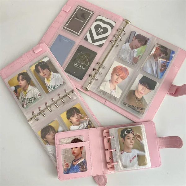 Candy Färg Photocard Binder Lösblad Fotoalbum Kpop Kort Hållare Samling Bok Poka Binder Bokbindningsmaskinen Ämnd Verka S6 binder cover