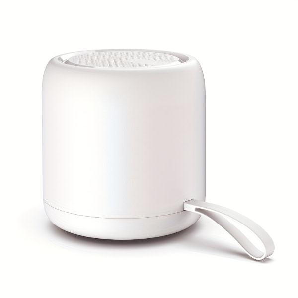 Enkel bärbar trådlös högtalare Mini Vattentät trådlös TWS-koppling Bashögtalare Röstsamtal Typ-C Laddning 24 timmar batteritid White