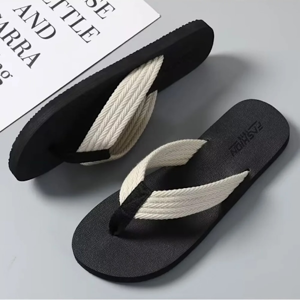 Herre Toffler Sommer Trend Letvægt Flip Flops Mand Minimalistisk Mode Ferie Strand Slippers Mænd Chanclas Pantufs Lasar Beige 39-40