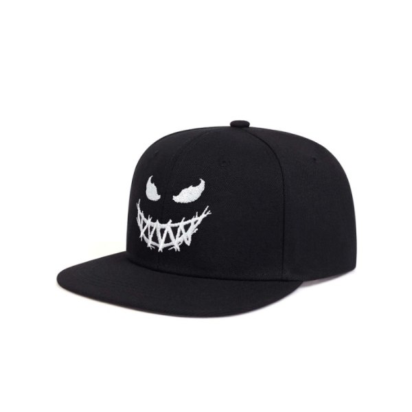 1 st Ghostface- print i enfärgad platt brätte Andningsbar cap, lätt, snabbtorkande baseballhatt, UV-skyddande cap Smiley Teeth Adjustable