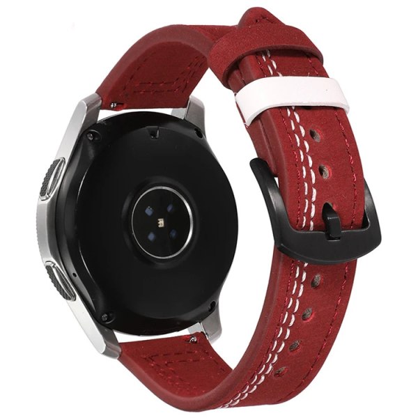 Läderband för Samsung Galaxy watch 6 armband 6classic/5/ pro/4/Active 2 20mm 22mm armband Huawei Watch GT 2/2e/3/ pro klockarmband Red white 8 20mm watchband