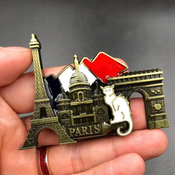 Franske Paris Metal Køleskabsmagneter 3D Retro Paris Stickers Til Køleskab Verden Turist Souvenir Samling Gaver Hjem Indretning A