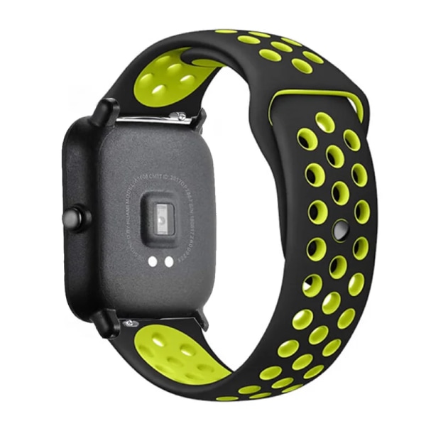 20mm/22mm silikonband för Amazfit GTS 4/3/2/2e/2 4 Mini GTR 4/2/3 Pro/47mm/stratos 3/2 Watch Armband correa Amazfit bip-rem black-lime 20mm watch band