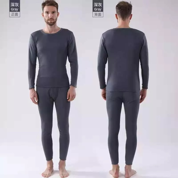 Thermal för män Long Johns för män Vinter Tjocka Termounderkläder Set Vinterkläder Herr Håller Varma Tjock Thermal 4X Blue L