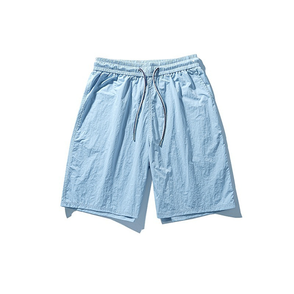 2024 Nya Cool Snabbtorkande Shorts Mäns Sommar Lättviktiga Japanska Pojkar Lös Fritid Sport Shorts Black L