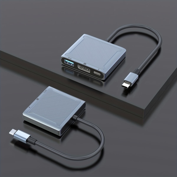 Typ C till DP USB PD tre-i-ett-omvandlare USB C till DP 8K UHD dockningsstation splitter