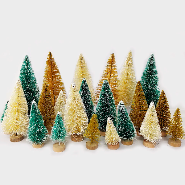 5/8St Mini Julgranar Små Konstgjorda Julgran Ornament Cedar Tall Sisal Tabletop God Jul Feste Dekoration B 5pcs 8.5cm As picture