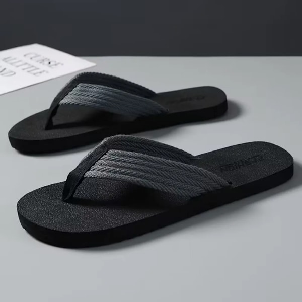 Miesten Toffelut Kesä Trendi Kevyt Flip Flops Mies Minimalistinen Muoti Loma Ranta Tossut Miehet Chanclas Pantufs Lasar Gray 43-44