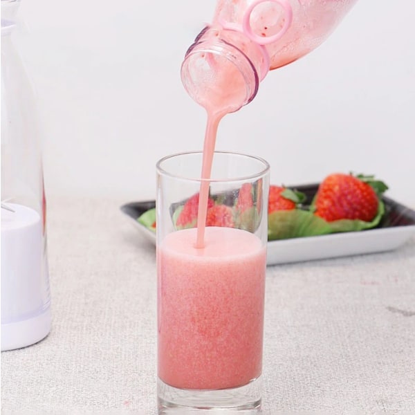 Mini Vinflaske Juicer 420ml Bærbar Omrøring USB Opladning Juicer Kop Husholdning Multifunktionel Elektrisk Juicer Husholdningsartikel white