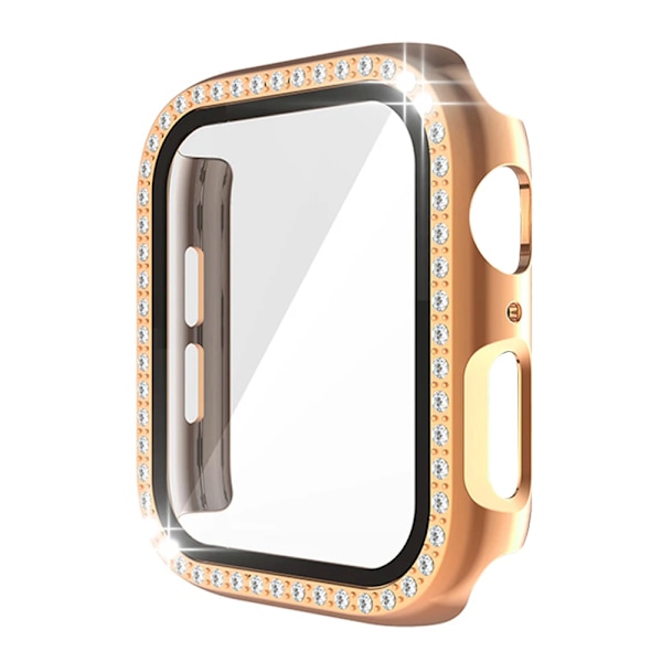 Apple Watch Case Series7 6 Se 5 4 3 2 Iwatch Case Accessor 45Mm 41Mm 44Mm 40Mm 42Mm 38Mm M Protector Bumper Pc Diamond Apple Klocka Golden 41MM Series 7