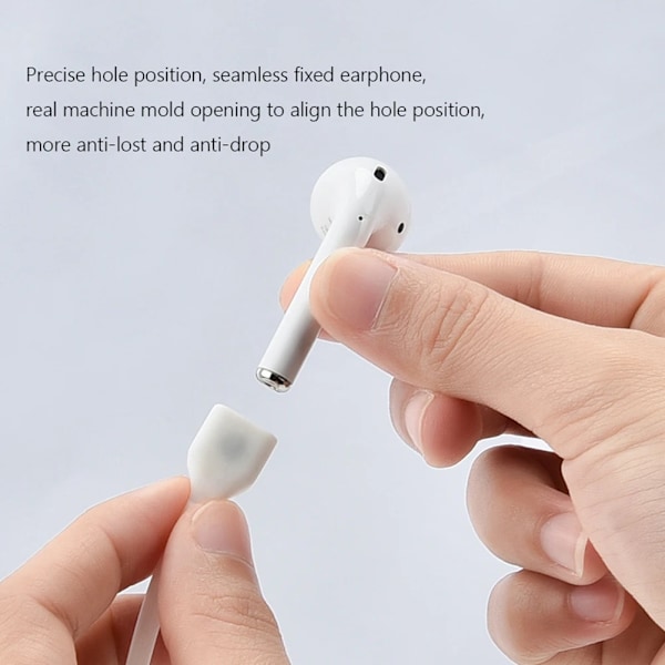 Anti-Lost Silikone Rep Hållare Kabel Hörlura Band Hållare Hörlurar Nackband För Airpods 1 2 3 Pro Sträng black