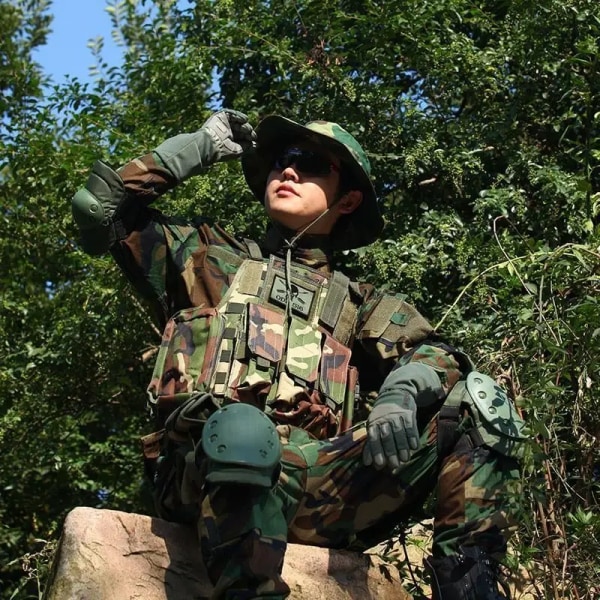 US Army Camouflage Boonie Hat Taktisk Militär Bucket Hats Sommar Utomhus Jakt Vandring Multicam Camo Cap För Män Kvinnor One Size